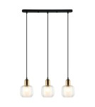 Pendant lamps on a strip - ITALUX Lamezia Pendant E27 3x40W Brown/Black PND-67594-3-BRO+CL - product 2