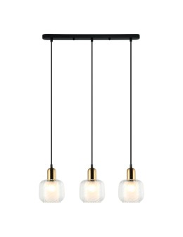 ITALUX Lamezia Pendant E27 3x40W Brown/Black PND-67594-3-BRO+CL - product 2