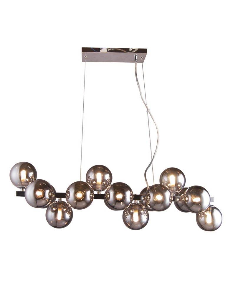 Pendant lamps spheres - ITALUX Marbelio Pendant G9 16x28W Chrome/Smoke PND-6161-16 CH+SM - product kolory-swiatla.pl 2