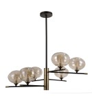 Pendant lamps - ITALUX Mesta Pendant G9 6x5W Black/Brown PND-58856-6-MB-AB - product 2