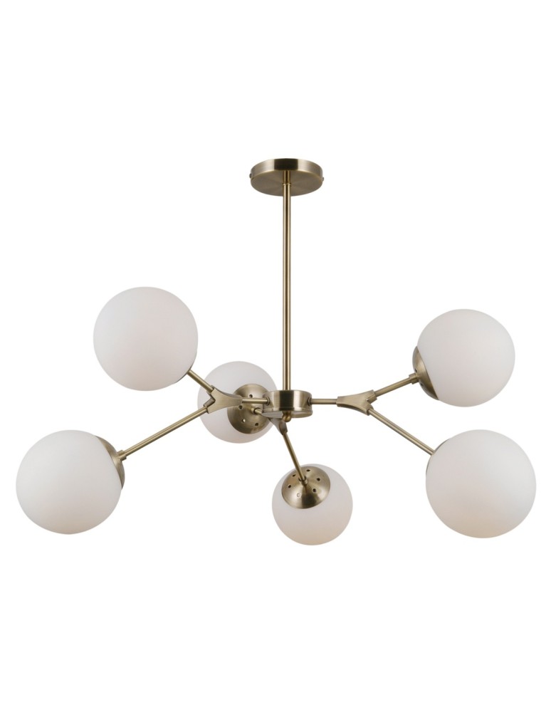 Pendant lamps spheres - ITALUX Annes Pendant E14 6x5W Brown PND-56980-6C - product kolory-swiatla.pl 2