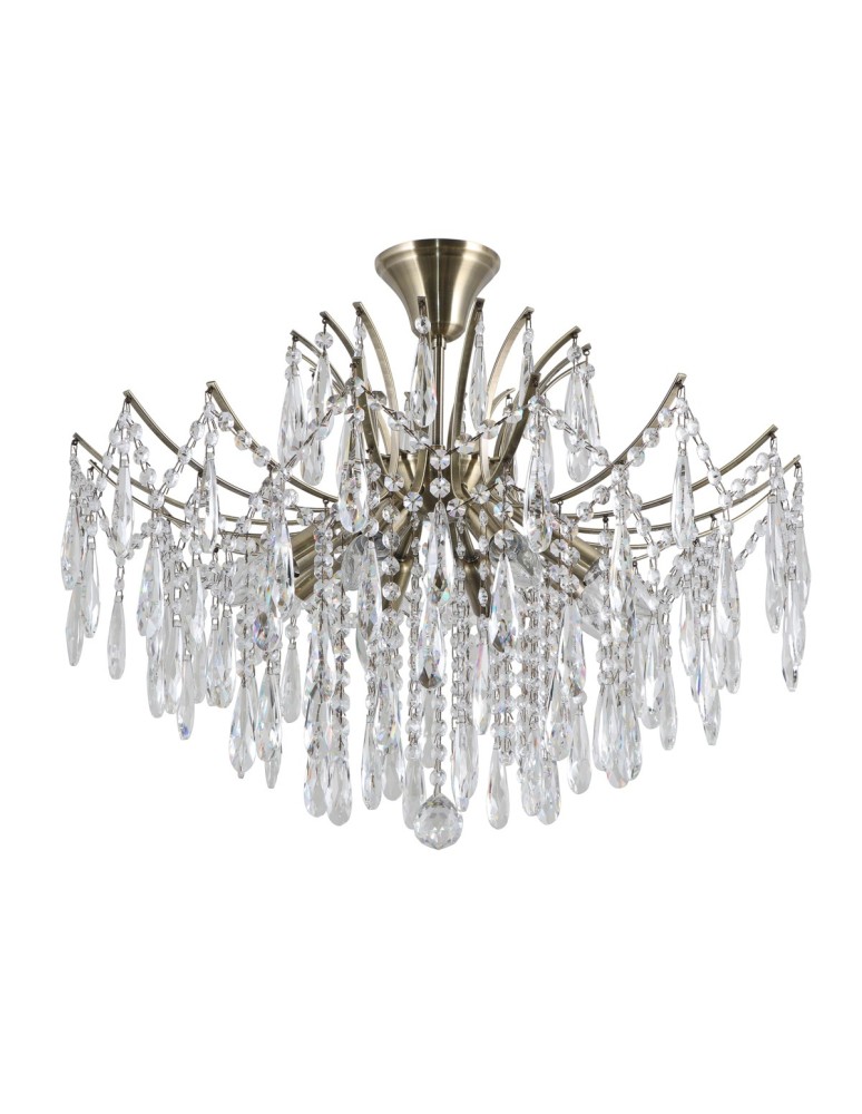 Ceiling lamps with crystals - ITALUX Mallola Pendant E14 8x40W Brown PND-56808-8 - product kolory-swiatla.pl 2