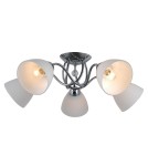 Retro ceiling lamps - ITALUX Lugano Ceiling E27 5x40W Chrome/White PND-5643-5 - product 2