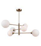 Pendant lamps spheres - ITALUX Evora Pendant G9 6x5W Brass PND-55342-6-HB - product 1