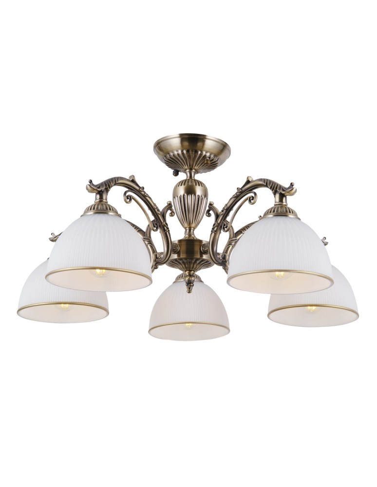 Retro ceiling lamps - ITALUX Feneza Plafon E27 5x40W Brown PND-5122-5 - product kolory-swiatla.pl 2