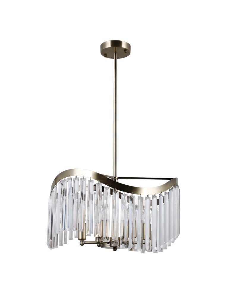 Glamour chandeliers - ITALUX Sabriga Pendant E14 6x40W Brown PND-44544-6 - product kolory-swiatla.pl 2