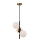 Pendant lamps spheres - ITALUX Stelia Pendant E14 3x5W Black/Brown PND-43660-3 - product 2