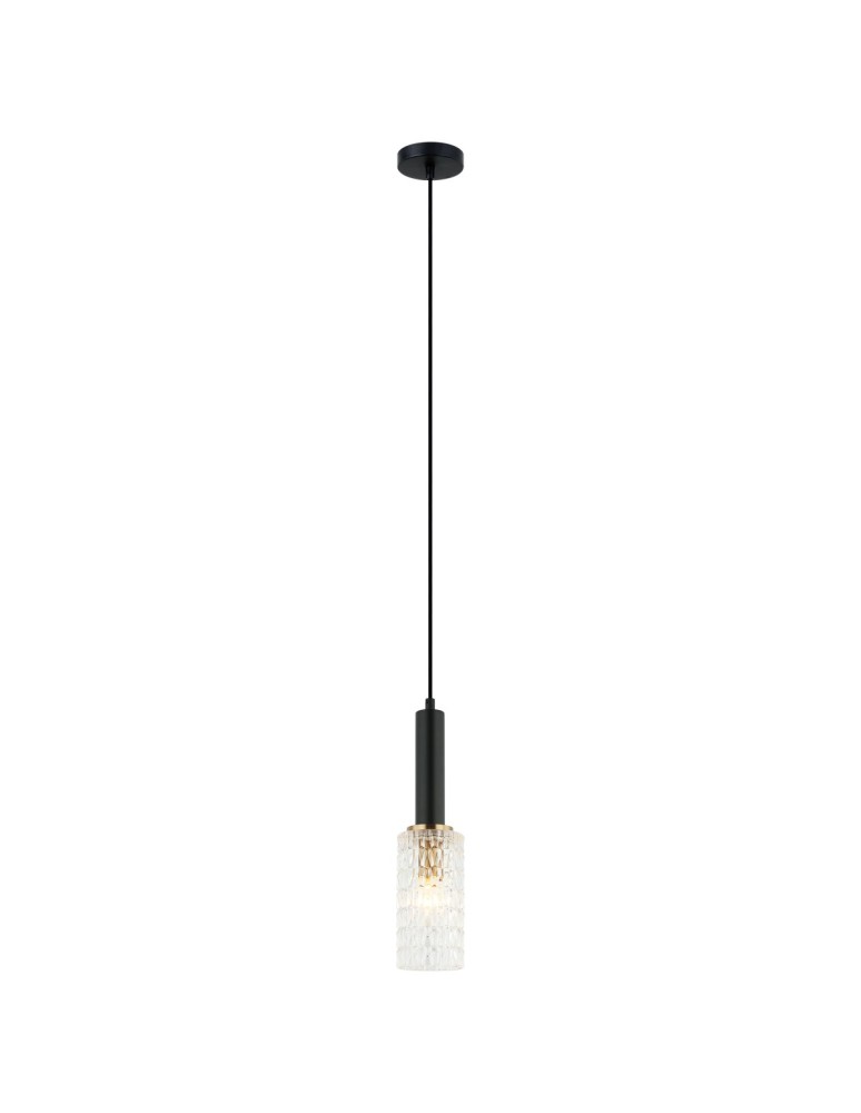 Pendant lamps - ITALUX Perola Pendant E14 1x40W Black/Gold PND-43363-1 BK+BR - product kolory-swiatla.pl 2