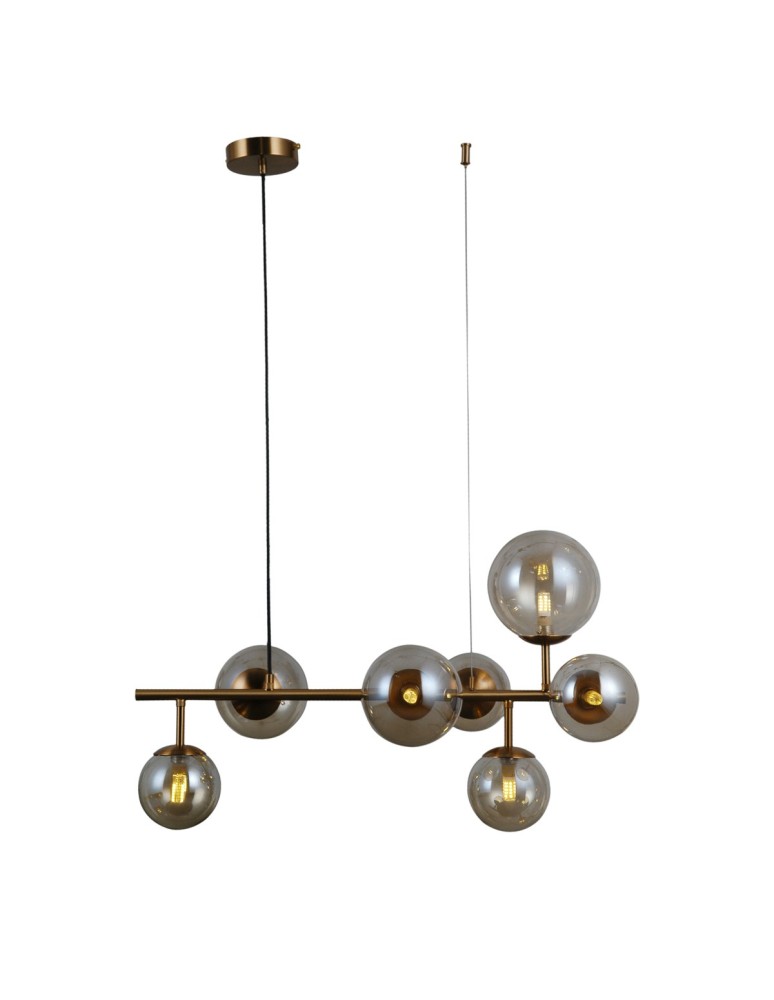 Pendant lamps spheres - ITALUX Frontera Pendant G9 7x5W Brass PND-40423-7A - product kolory-swiatla.pl 2