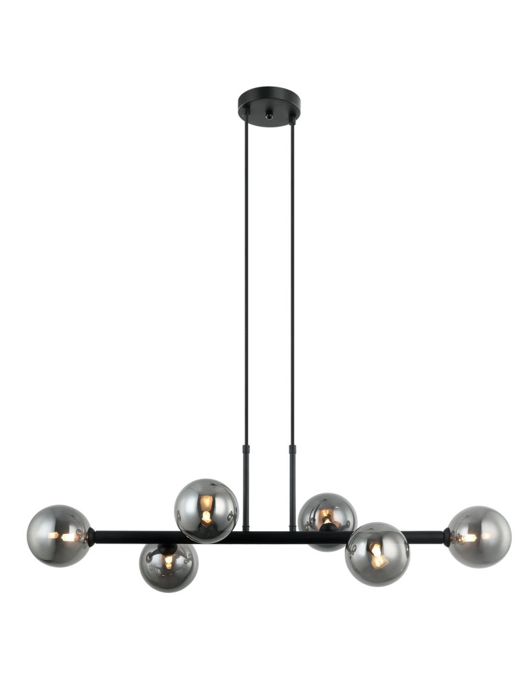 Lampy wiszące - ITALUX Olbia Wisząca G9 6x25W Czarny PND-38679-6-BK+SG - produkt kolory-swiatla.pl 2