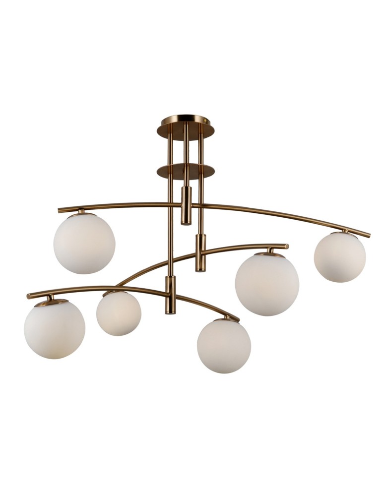 Pendant lamps - ITALUX Senai Pendant G9 6x5W Brass PND-31322-6-HB - product kolory-swiatla.pl 2