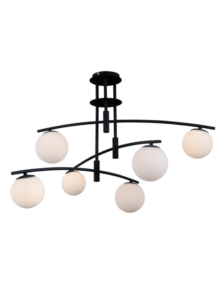 Lampy wiszące - ITALUX Senai Wisząca G9 6x5W Czarny PND-31322-6A-SB - produkt kolory-swiatla.pl 2