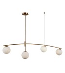 Lampy wiszące - ITALUX Senai Wisząca G9 4x5W Mosiądz PND-31322-4-HB - produkt 2