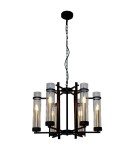 Loft chandeliers - ITALUX Aspen Pendant E14 6x40W Black PND-31186-6A-BL - product 2