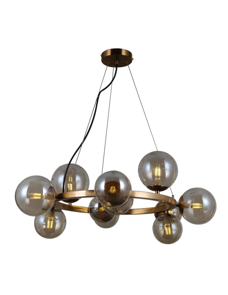 Pendant lamps spheres - ITALUX Montora Pendant G9 11x5W Brass PND-30223-11A - product kolory-swiatla.pl 2
