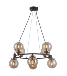 Pendant lamps spheres - ITALUX Galvez Pendant E14 8x5W Black/Brown PND-28622-8A - product 2