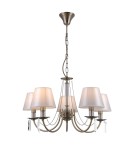 Modern chandeliers - ITALUX Solana Pendant E14 5x40W Brown PND-28366-5 - product 2