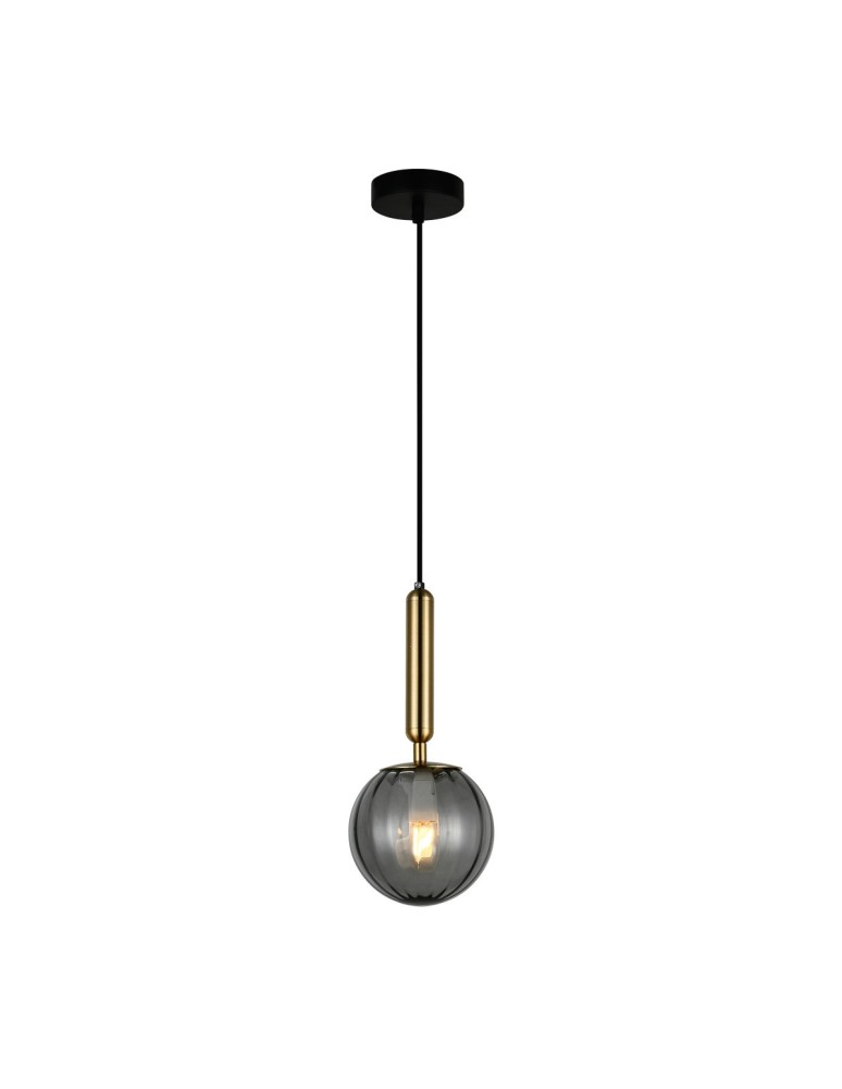 Pendant lamps - ITALUX Ravena Pendant E27 LED integrated 1x5W Brass/Smoke PND-2324-1 BRO+SG - product kolory-swiatla.pl 2