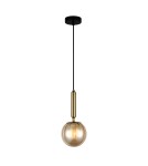 Pendant lamps - ITALUX Ravena Pendant E27 LED integrated 1x5W Brass/Amber PND-2324-1 BRO+AMB - product 2