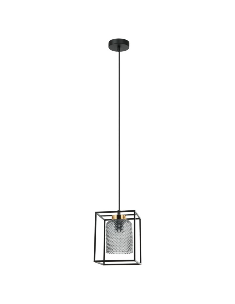 Pendant lamps - ITALUX Sinella Pendant E27 1x40W Black PND-23231-1-BK+SG - product kolory-swiatla.pl 2
