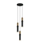 Pendant lamps - ITALUX Isidora Pendant GU10 3x25W Black/Brown PND-14290-3-BRO-BK - product 2