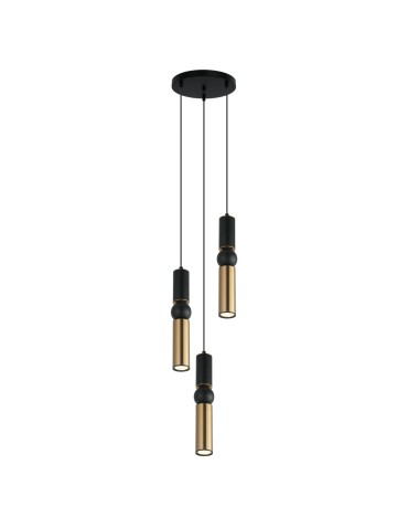 ITALUX Isidora Pendant GU10 3x25W Black/Brown PND-14290-3-BK-BRO - product 2