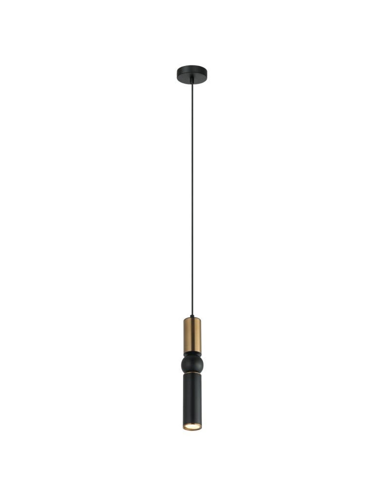 Loft pendant lamps - ITALUX Isidora Pendant GU10 1x25W Black/Brown PND-14290-1-BRO-BK - product kolory-swiatla.pl 2