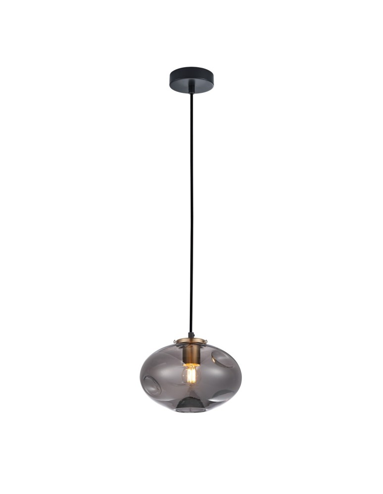 Pendant lamps - ITALUX Hatella Pendant E27 1x40W Copper/Black PND-112038-1-BRO+SG - product kolory-swiatla.pl 2