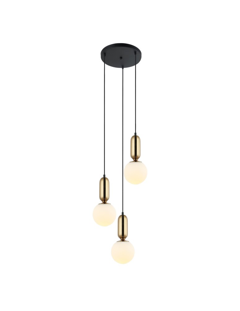 Pendant lamps spheres - ITALUX Aldeva Pendant E27 3x40W Brown PND-02340-3S-BRO - product kolory-swiatla.pl 2