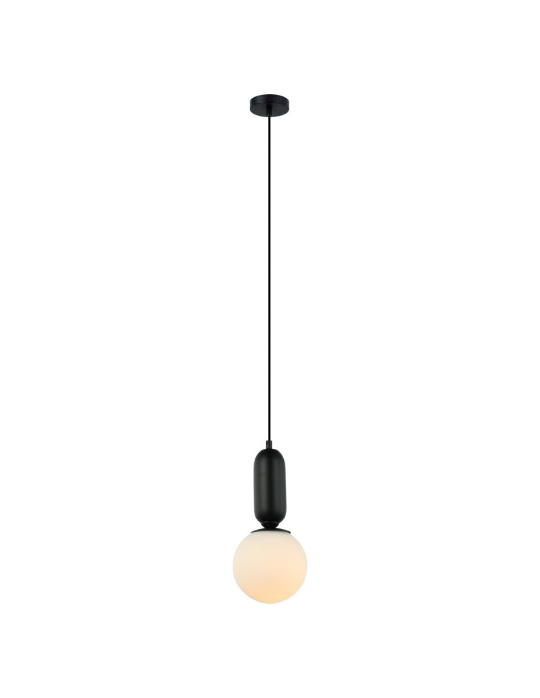 Pendant lamps spheres - ITALUX Aldeva Pendant E27 1x40W Black PND-02340-1S-BK - product kolory-swiatla.pl 2