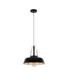 Loft pendant lamps - ITALUX Paloma Pendant E27 1x60W Black MDM-3619/1M BK+GD - product 2