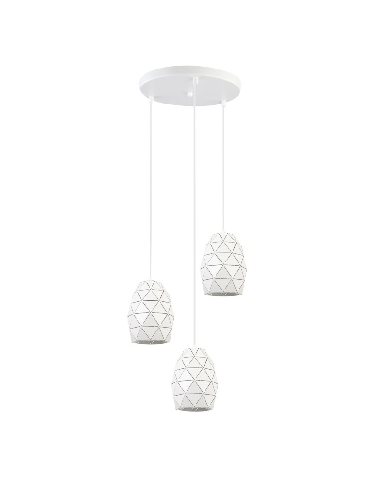Pendant lamps - ITALUX Harley Pendant E27 3x40W White MDM-3480/3A W - product kolory-swiatla.pl 2