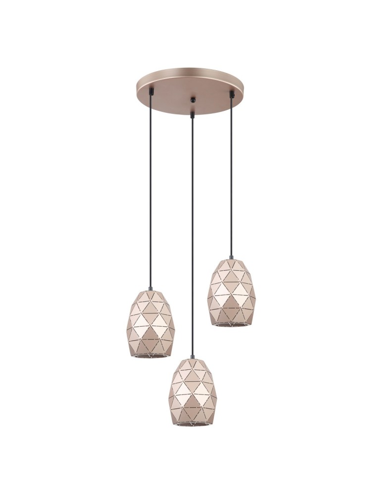 Pendant lamps - ITALUX Harley Pendant E27 3x40W Gold MDM-3480/3A GD - product kolory-swiatla.pl 2