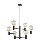 Scandinavian style chandeliers - ITALUX Veva Pendant E27 6x40W Black MDM3339/6 BK - product 2
