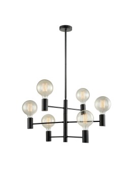 ITALUX Veva Pendant E27 6x40W Black MDM3339/6 BK - product 2