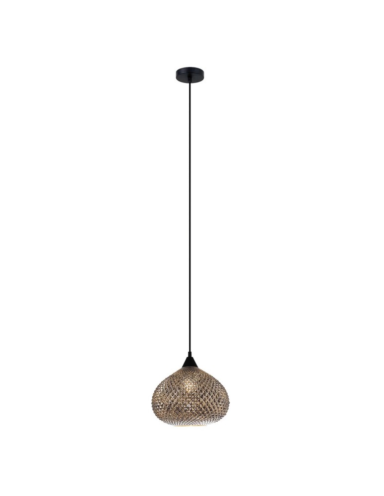 Pendant lamps - ITALUX Lorean Pendant E27 1x60W Chrome/Black MDM-3330/1 BK+SL - product kolory-swiatla.pl 2