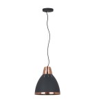 Loft pendant lamps - ITALUX Merton Pendant E27 1x60W Graphite/Red MD-HN8209 BK+RC - product 2
