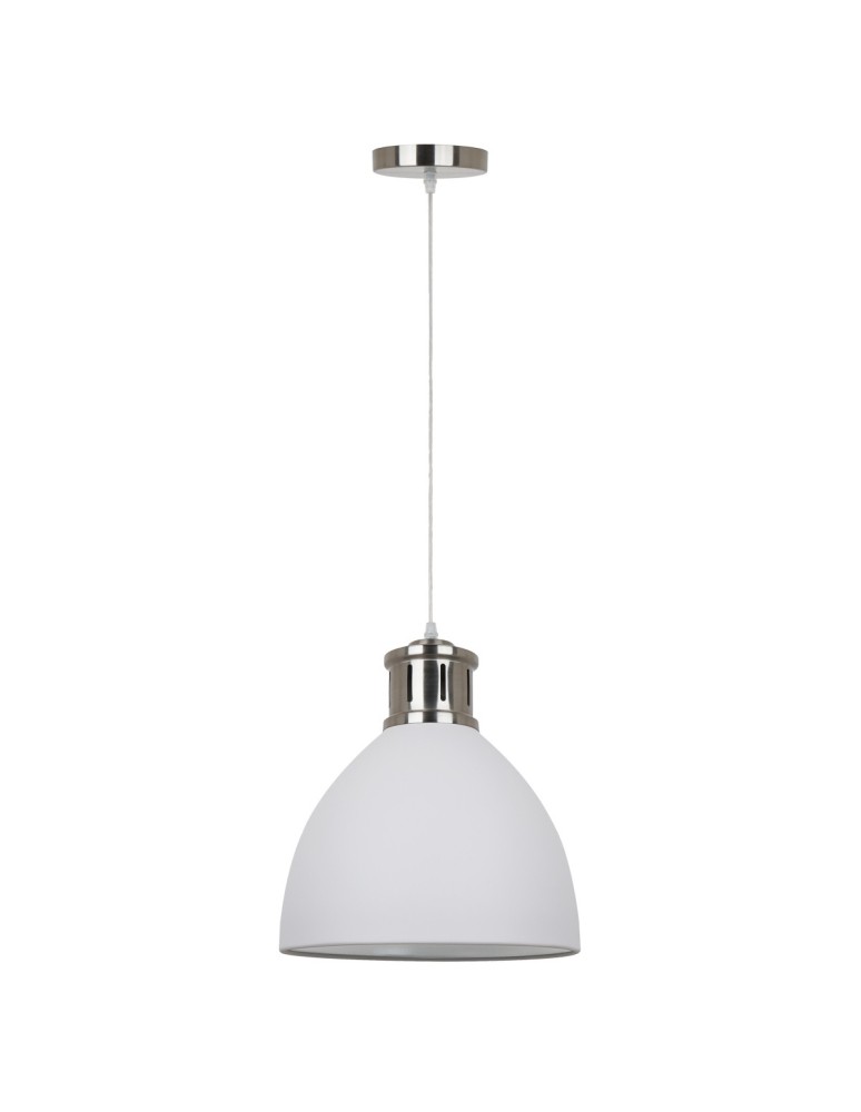 Pendant lamps - ITALUX Lola Pendant E27 1x60W White/Nickel MD-HN8100-WH+S.NICK - product kolory-swiatla.pl 2