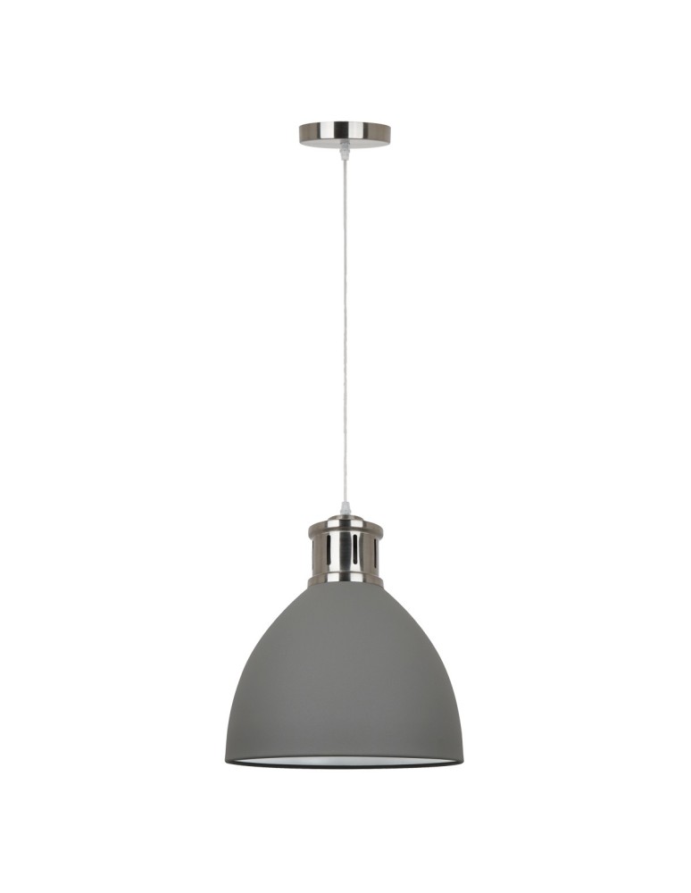 Pendant lamps - ITALUX Lola Pendant E27 1x60W Gray/Nickel MD-HN8100-GR+S.NICK - product kolory-swiatla.pl 2