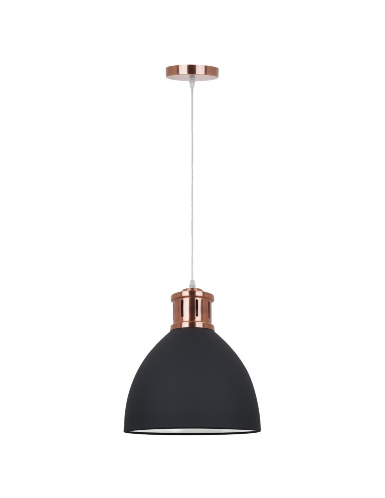 Pendant lamps - ITALUX Lola Pendant E27 1x60W Graphite/Red MD-HN8100-BK+RC - product kolory-swiatla.pl 2