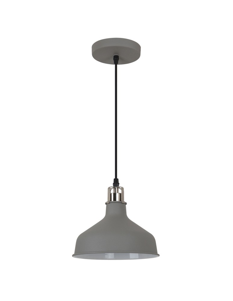Pendant lamps - ITALUX Hooper Pendant E27 1x60W Gray/Nickel MD-HN8049M-GR+S.NICK - product kolory-swiatla.pl 2