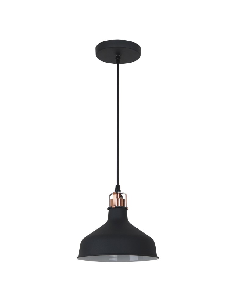 Pendant lamps - ITALUX Hooper Pendant E27 1x60W Black/Red MD-HN8049M-B+RC - product kolory-swiatla.pl 2