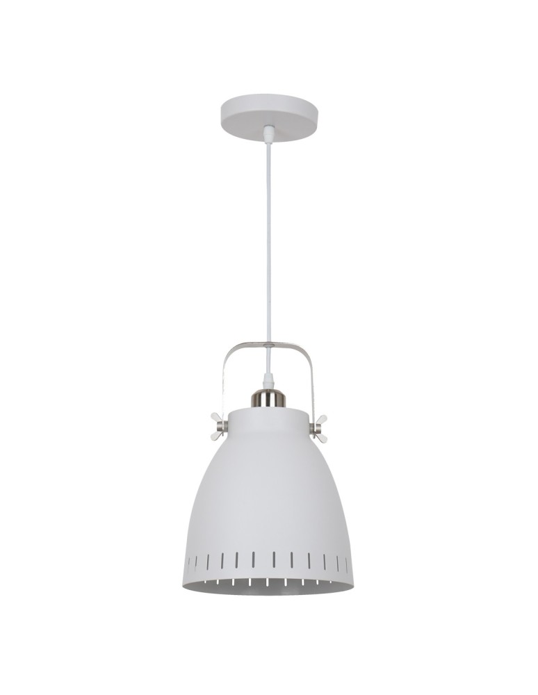 Pendant lamps - ITALUX Franklin Pendant E27 1x60W White/Nickel MD-HN8026M-WH+S.NICK - product kolory-swiatla.pl 2