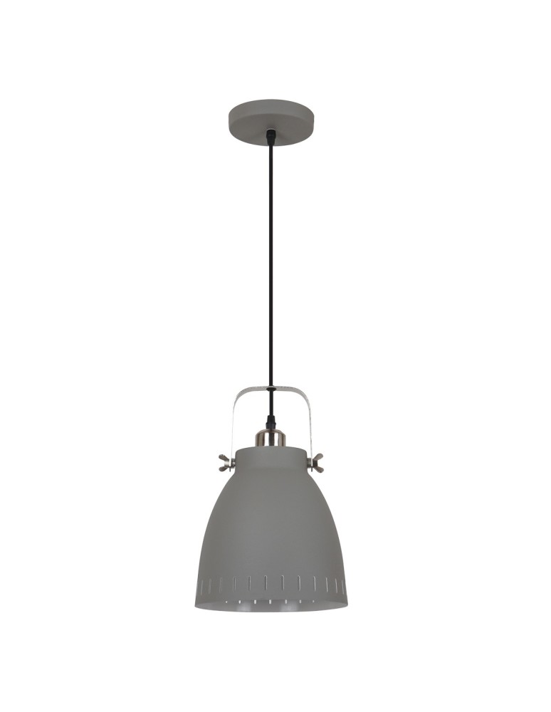 Pendant lamps - ITALUX Franklin Pendant E27 1x60W Grey MD-HN8026M-GR+S.NICK - product kolory-swiatla.pl 2