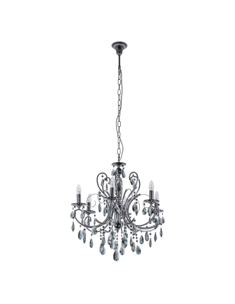 Chandelier chandeliers - ITALUX Barocco Black Chandelier E14 6x40W Black MD72709-6B - product kolory-swiatla.pl 2