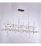 Designer pendant lamps - ITALUX Provenza LED Pendant Integrated 132W 3000K Black/Gold MD18001067-55A BG. - product 2