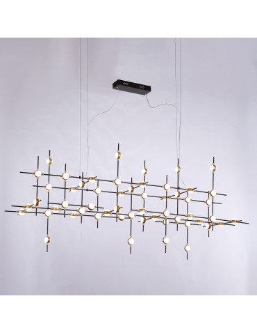 ITALUX Provenza LED Pendant Integrated 132W 3000K Black/Gold MD18001067-55A BG. - product 2