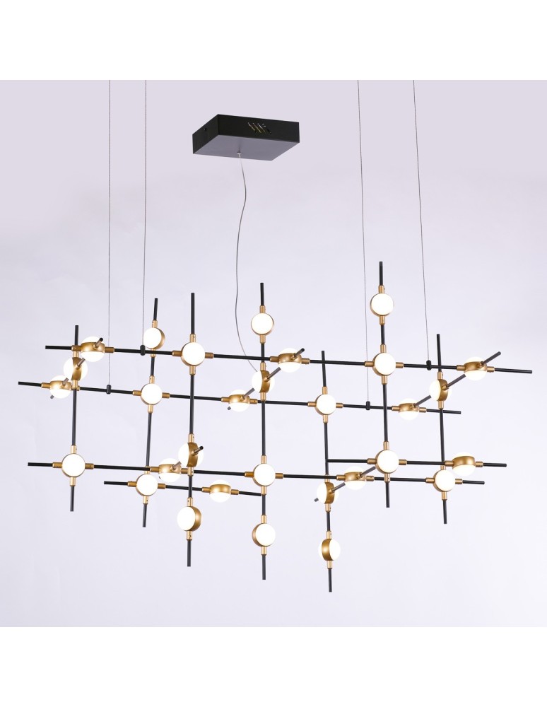 Designer pendant lamps - ITALUX Provenza LED Pendant Integrated 72W 3000K 4800lm Black/Gold MD18001067-30A BG. - product kolory-swiatla.pl 2