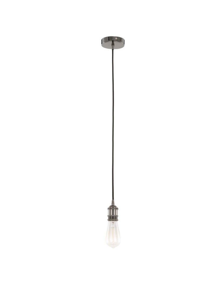 Pendant lamps bulbs - ITALUX Classo Pendant E27 1x60W Black DS-M-034 SHINY BLACK - product kolory-swiatla.pl 2