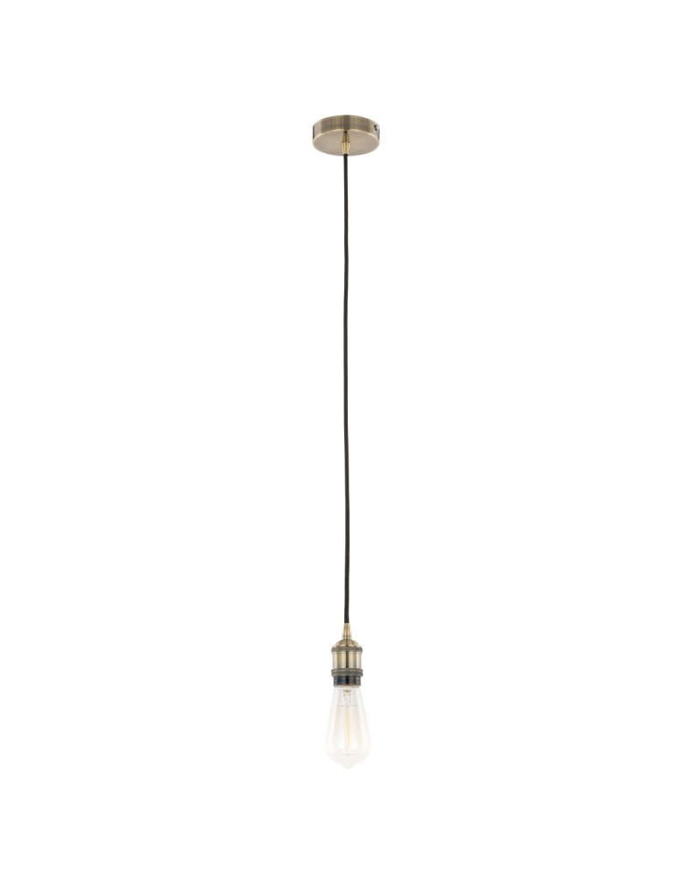 Pendant lamps bulbs - ITALUX Classo Pendant E27 1x60W Brown DS-M-034 ANTIQUE BRASS - product kolory-swiatla.pl 2